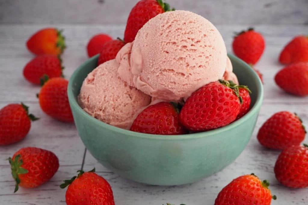 Strawberry Ice Cream Using Rival Ice Cream Maker