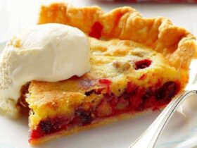 Cranberry Custard Pie Recipe