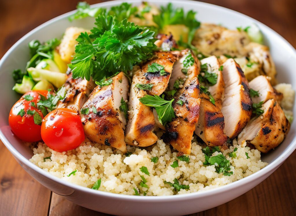 Charred Chicken and Lemon-Parsley Couscous Recipe