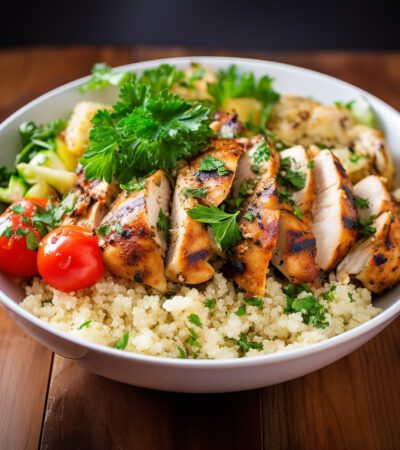 Charred Chicken and Lemon-Parsley Couscous Recipe